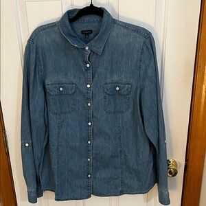 Talbots Classic Blue Denim Shirt, size 20